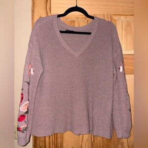 American Eagle Outfitters Mauve Knit Sweater